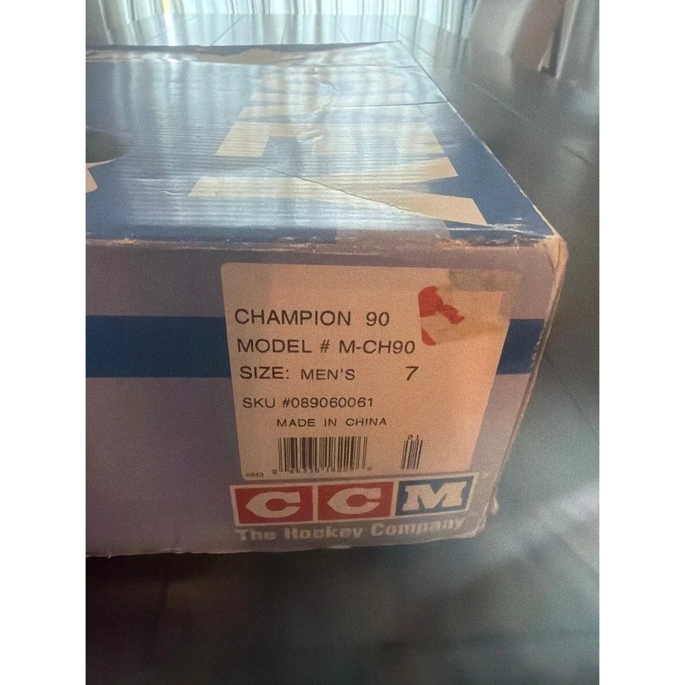 NOS Vintage 90s CCM Champion 90 Ice Hockey Skates Men's 7 New In Box Deadstock